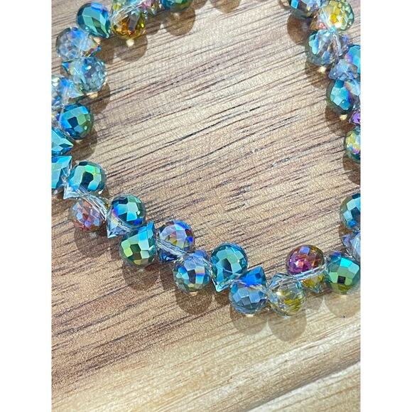 Blue Swarovski Beaded Bracelet - Picture 5 of 11